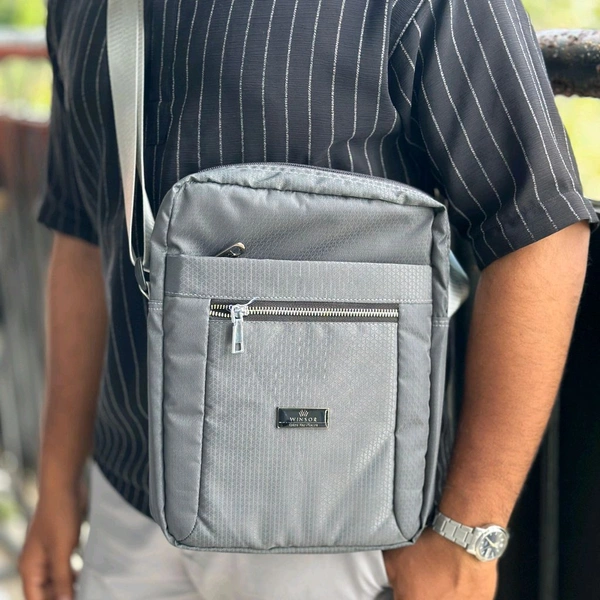 Winsor Premium Shoulder Bag – Grey Edition (Unisex Travel & Everyday Use)