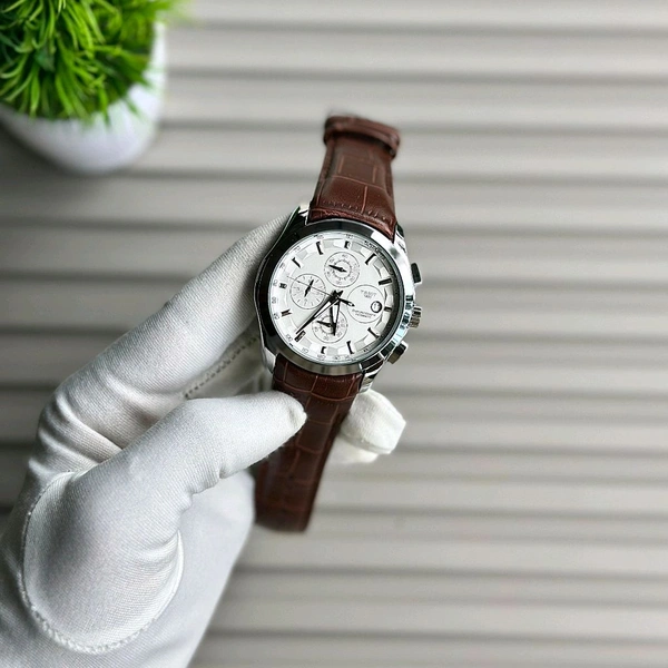 Men’s Classic Analog Watch – Elegant Dial, Date Display, Chronograph Working – Formal & Casual Wear - STB1