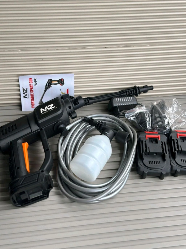 MZ WG05 Portable Spray Gun – 18.5 V High-Pressure Washer with Dual Battery & Multi-Mode Nozzle