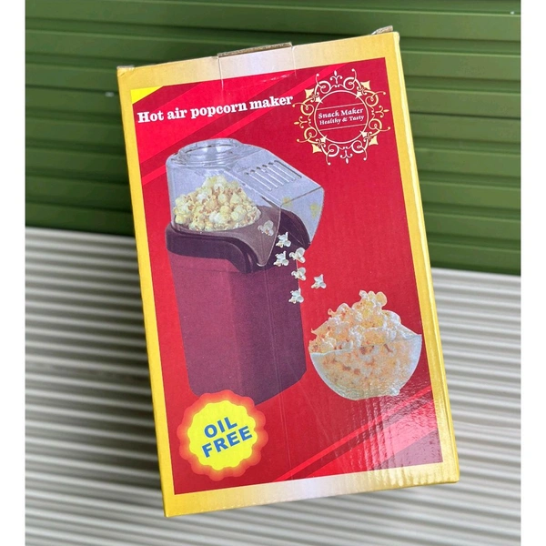 Oil-Free Hot Air Popcorn Maker | Healthy Snack in 2 Minutes | Fast & Easy Home Popcorn Machine