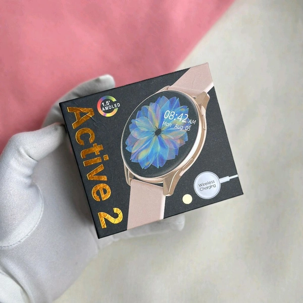 Active 2 Best Quality Smartwatch | 2.5D Curve HD Screen Full Touch Upto 1*2 days Battery Backup | Dual Strap 