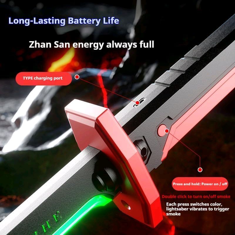 Spark FX LED Katana Sword – Lights, Sparks & Battle Sound!