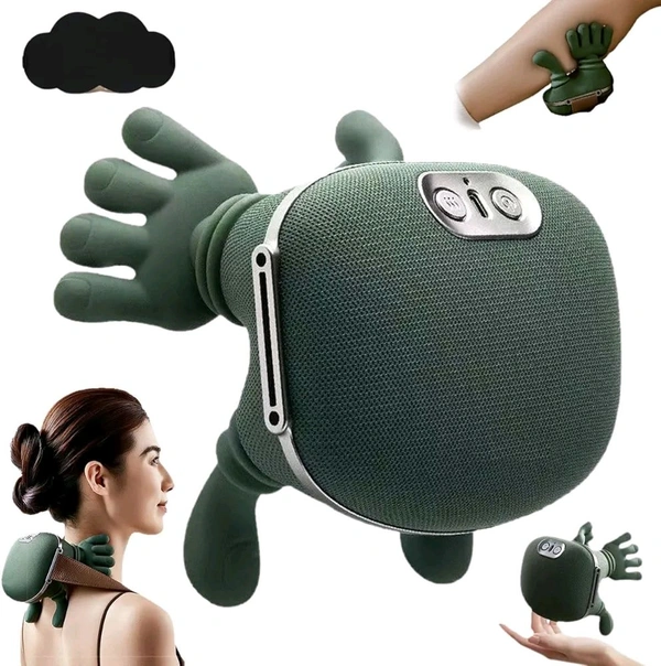 Hand-Style Heated Neck & Back Massager – Wireless 4D Deep Tissue Kneading