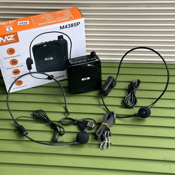 Mz Portable Voice Amplifier with Wireless UHF Mic – Loud, Clear & Lightweight (M438SP)