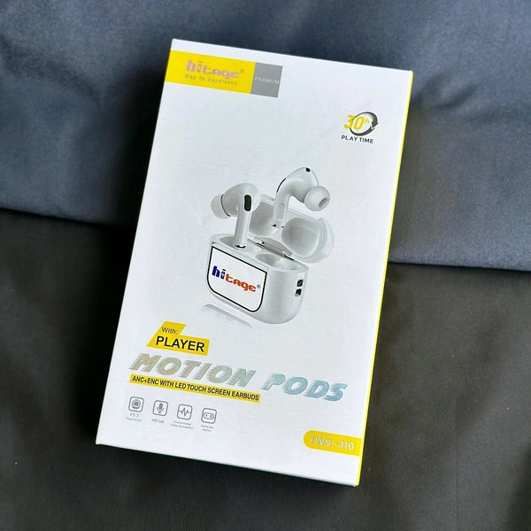 HiTage Motion Pods TWS – Smart Display Wireless Earbuds (TWS-310)