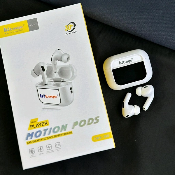 HiTage Motion Pods TWS – Smart Display Wireless Earbuds (TWS-310)
