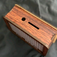 Wooden Money/Piggy Bank, Money Box, Coin Box with Carved Design for Kids/Children, Savings Challenge Box, Cash Vault Wooden Savings Box