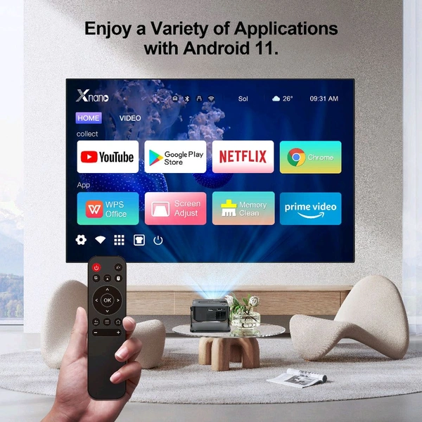 Mini Portable Projector 4K Support | HDMI Home Cinema Projector | Compact & Adjustable