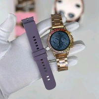 Smartwatch with Panda Silicone Night Lamp Combo for Home & Gifting | Stylish Metal Strap Watch + Cute LED Panda Night Light