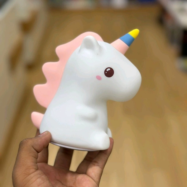 Smartwatch and Rainbow Unicorn Night Light Combo Set | Elegant Smart Watch with Pink Strap & Metal Chain + Soft Silicone Unicorn LED Night Lamp for Kids & Gifts
