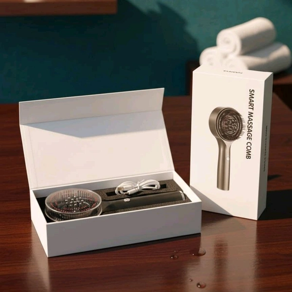 Electric Scalp Massage Comb – With Vibration & LED Therapy