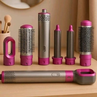 5 in 1 Hot Air Styler | Hair Dryer Brush with Curling & Straightening Attachments