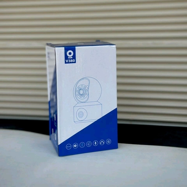 V380 Pro Dual Lans Wifi Camera 1080p Rotatable 360 | 4g Sim Support | Two Way Communication | 2 Camera Etc