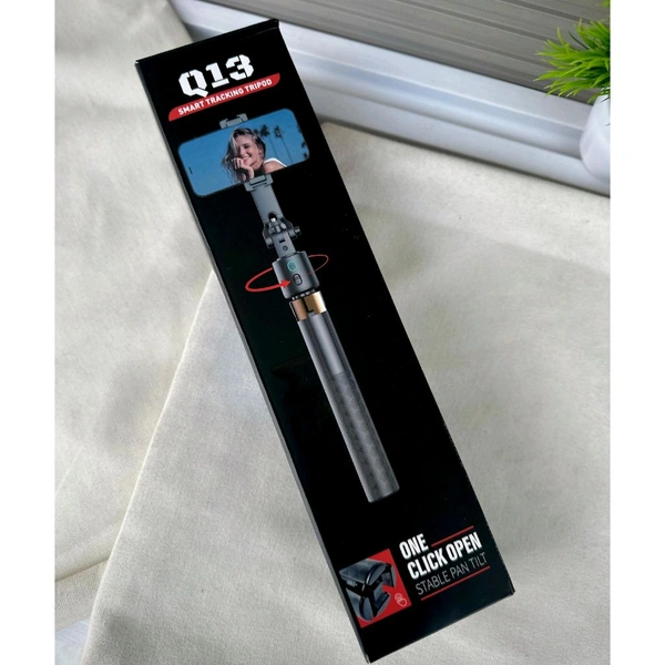 Q13 Smart Tracking Tripod | Auto Face Tracking Selfie Stick with 360° Rotation