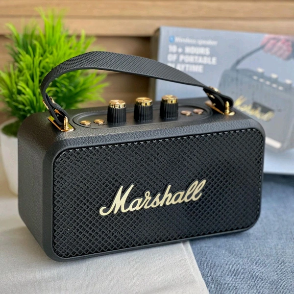 New Stockwell 3 Wireless Bluetooth Speaker | Dolby Sound | USB Playback | Carbon Texture Body | Type-C Charging | Portable Handle | Long Battery Backup