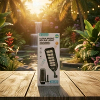 400W Solar LED Street Light with 216 LEDs | IP65 Waterproof Outdoor Wall Light | Remote Control | Motion Sensor | Garden & Parking Area Lighting