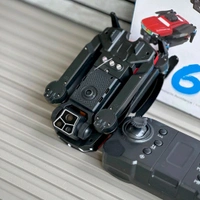 J6 Pro Foldable Camera Drone with Dual Battery | Brushless Motor Drone with HD Camera, Obstacle Avoidance & 360° Flip | Beginner Friendly Quadcopter (14+) - Black