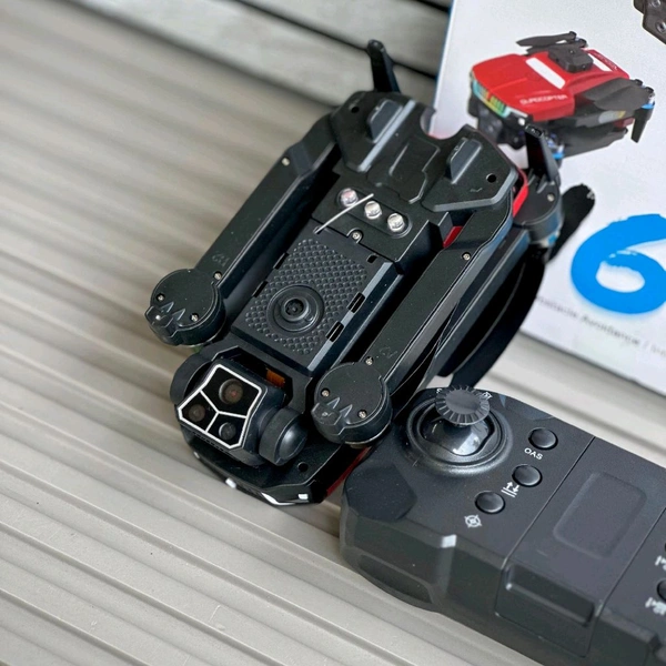 J6 Pro Foldable Camera Drone with Dual Battery | Brushless Motor Drone with HD Camera, Obstacle Avoidance & 360° Flip | Beginner Friendly Quadcopter (14+) - Black