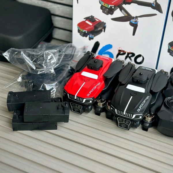 J6 Pro Foldable Camera Drone with Dual Battery | Brushless Motor Drone with HD Camera, Obstacle Avoidance & 360° Flip | Beginner Friendly Quadcopter (14+) - Black