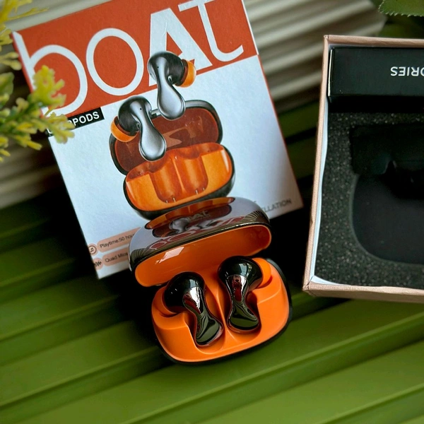 TWS True Wireless Stereo Headset, Ear Buds For IPhone/Android/iOS, Touch Contro With Charging Case, Wireless Earphones With Charging Case - Orange