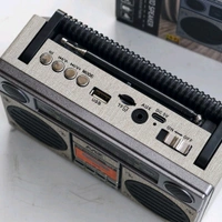 Retro Cassette Style Bluetooth Speaker S668 – Vintage Boombox Design Wireless Speaker with FM, USB, TF Card & AUX