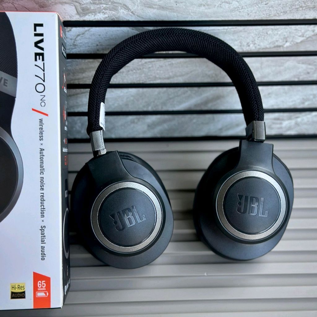 Original JBL Live 770NC Wireless Over-Ear Headphones with ANC – Up