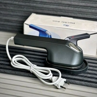 Portable Mini Electric Iron for Travel, Home & Hostel Use – Fast Heating Compact Clothes Press with Stable Base Stand & Easy Grip Handle for Quick Wrinkle Removal - Gray