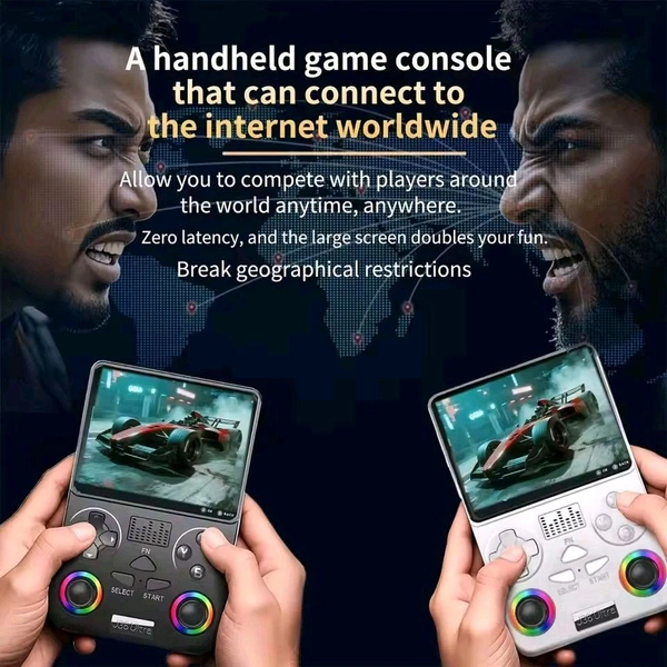 J36 Ultra Handheld Gaming Console | Retro Portable Game Player | Online Multiplayer Support With RGB Light