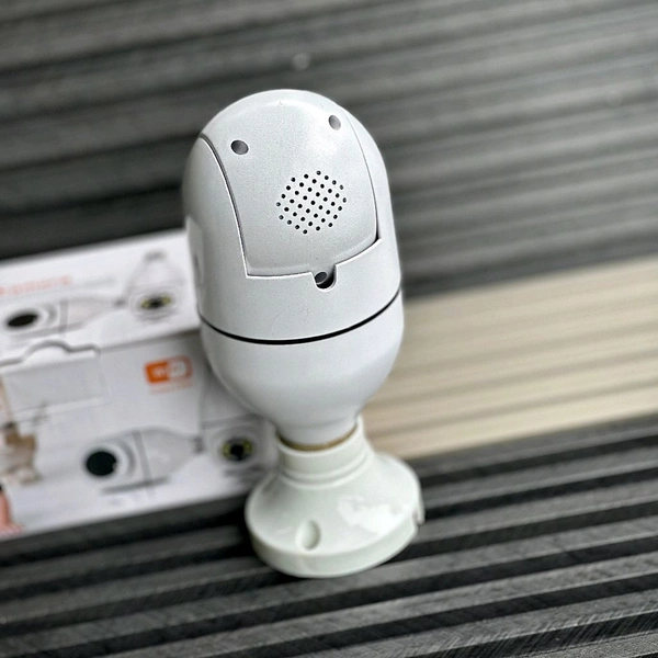 WiFi Smart Bulb Security Camera, 360° Wireless CCTV Camera with HD Video, Motion Detection, Night Vision & Remote Viewing for Home Security