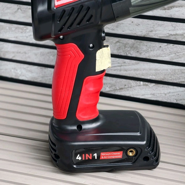 Multifunctional 4-in-1 Cordless Car Vacuum Cleaner with Air Compressor & LED Flashlight