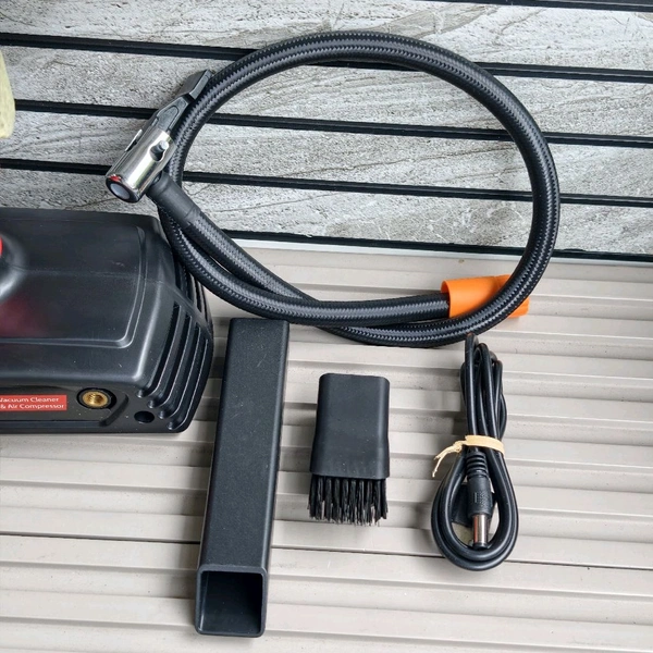 Multifunctional 4-in-1 Cordless Car Vacuum Cleaner with Air Compressor & LED Flashlight