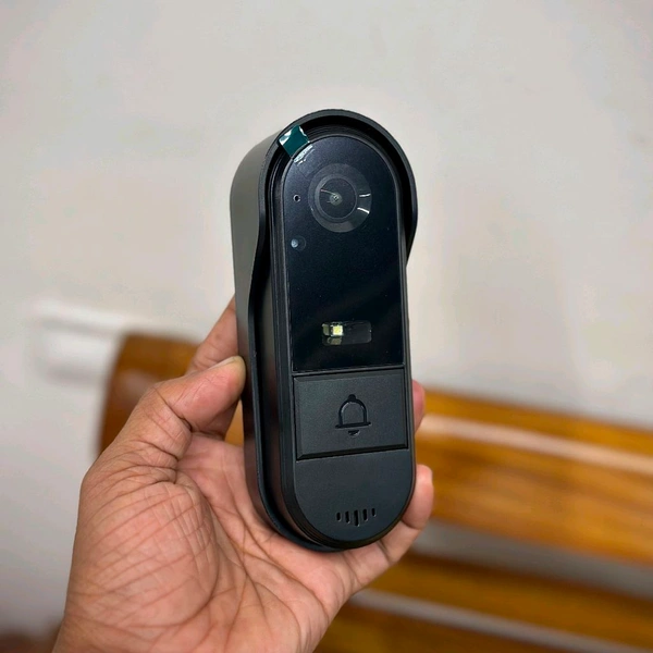Smart Visual Doorbell Camera with HD Indoor Monitor, Two-Way Talkback, Night Vision, Long Battery Life & Multi-Language Support for Home Security