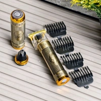 Maxtop MP-8023 Professional 3-in-1 Rechargeable Hair Trimmer, Foil Shaver & Nose Trimmer Kit with USB Charging, 4 Guide Combs and Stainless Steel Precision Blades