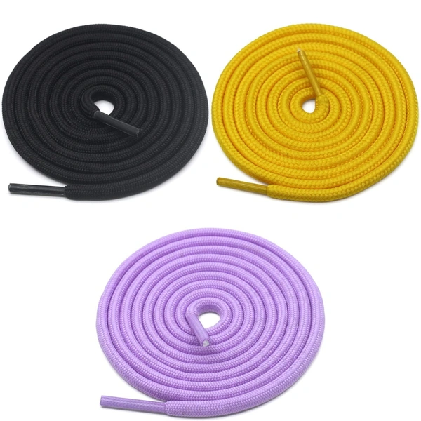 GRAH SANGRAH® 3 Pair (1 Pair Per Single Color) Unisex Shoes Laces For Sport, Running Casual Gym Shoelaces