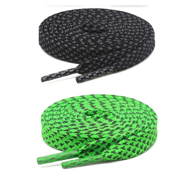 GRAH SANGRAH® (2 Pair (1 Pair Per Single Color) Reflective Unisex Shoelaces For Sport, Running Casual Shoes