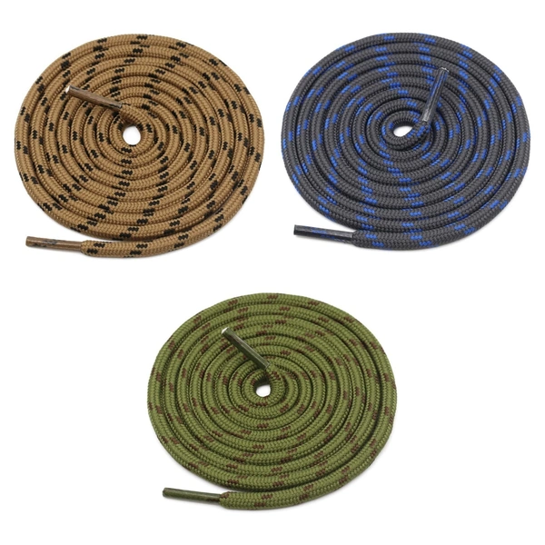 GRAH SANGRAH® (3 Pair) (1 Pair Per Single Color) Shoes Laces Athletic Shoelaces For Sport/Running Shoes Shoe Strings