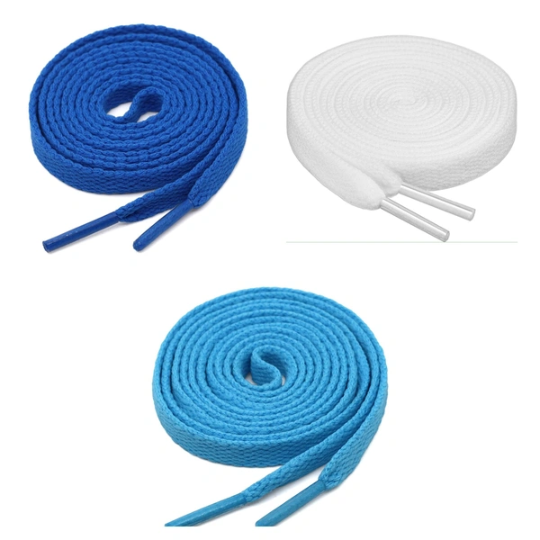 GRAH SANGRAH® 3 Pair (1 Pair Per Single Color) Flat Shoe Lace For Running, Sport Or Gym Shoelace