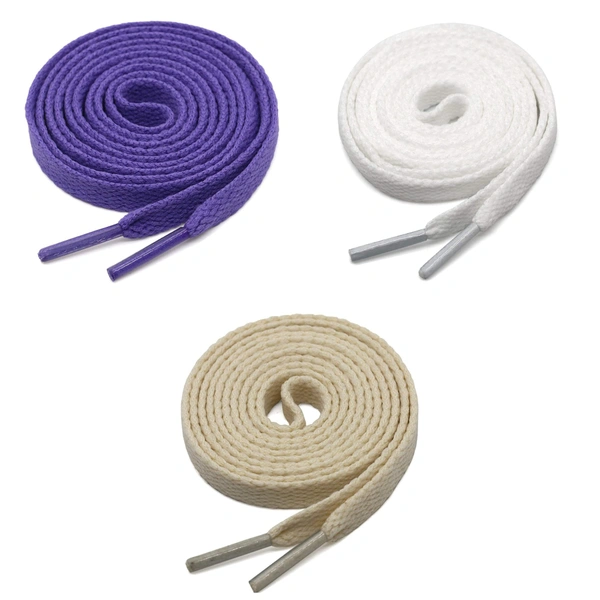 GRAH SANGRAH® 3 Pair (1 Pair Per Single Color) Flat Shoe Lace For Running, Sport Or Gym Shoelace