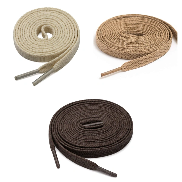 GRAH SANGRAH® 3 Pair (1 Pair Per Single Color) Flat Shoe Lace For Running, Sport Or Gym Shoelace