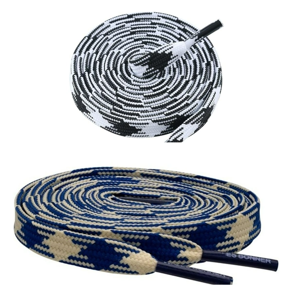 GRAH SANGRAH® 2 Pairs | Fashionable Double Layer Flat Colored | Unisex Shoe laces for Sneakers