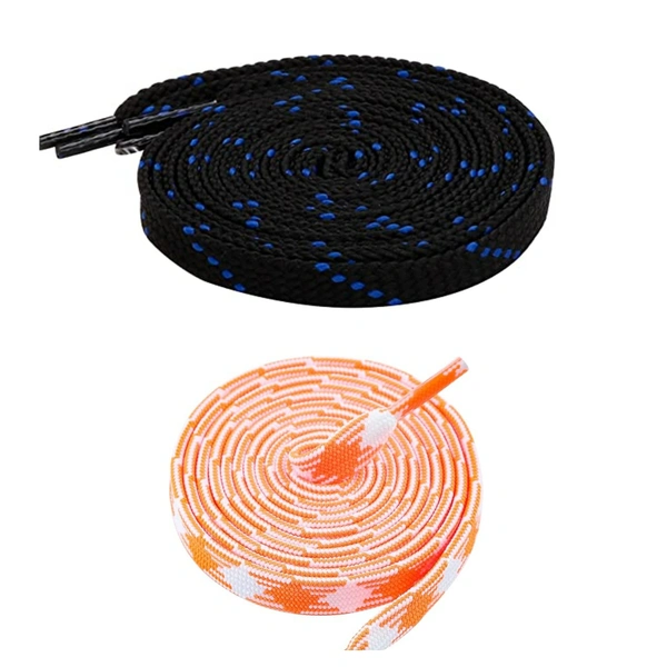 Flat Shoelace | 2 Pair (1 Pair Per Single Color) Unisex Shoelaces for Sport, Running Casual Shoes