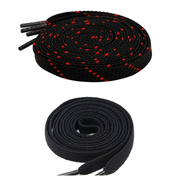 GRAH SANGRAH® 1 Pair FLAT | 1 Pair Round | Unisex Shoe Lace for Running, Sport or Gym Shoelace (2 Pair | 120 CM)