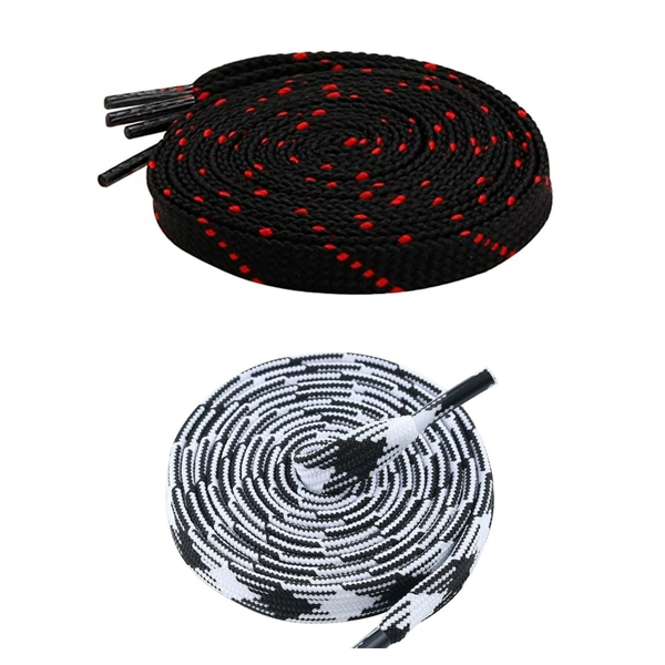 Flat Shoelace | 2 Pair (1 Pair Per Single Color) Unisex Shoelaces for Sport, Running Casual Shoes