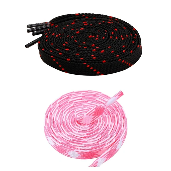 Flat Shoelace | 2 Pair (1 Pair Per Single Color) Unisex Shoelaces for Sport, Running Casual Shoes