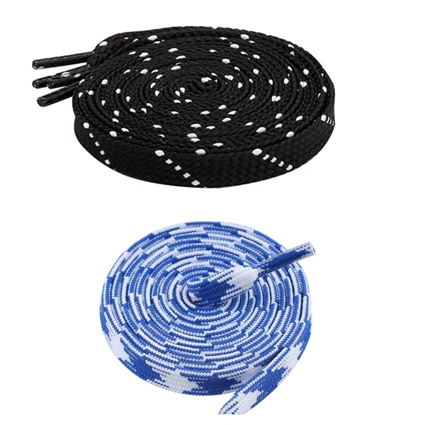 Flat Shoelace | 2 Pair (1 Pair Per Single Color) Unisex Shoelaces for Sport, Running Casual Shoes