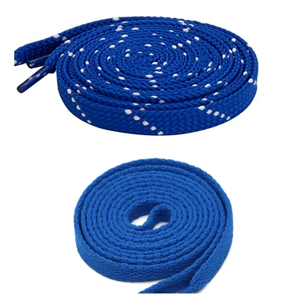 GRAH SANGRAH® 1 Pair FLAT | 1 Pair Round | Unisex Shoe Lace for Running, Sport or Gym Shoelace (2 Pair | 120 CM)