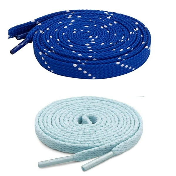 GRAH SANGRAH® 1 Pair FLAT | 1 Pair Round | Unisex Shoe Lace for Running, Sport or Gym Shoelace (2 Pair | 120 CM)