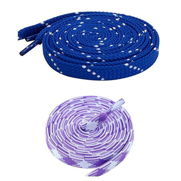 Flat Shoelace | 2 Pair (1 Pair Per Single Color) Unisex Shoelaces for Sport, Running Casual Shoes