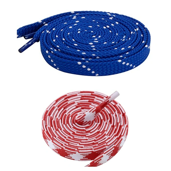 Flat Shoelace | 2 Pair (1 Pair Per Single Color) Unisex Shoelaces for Sport, Running Casual Shoes