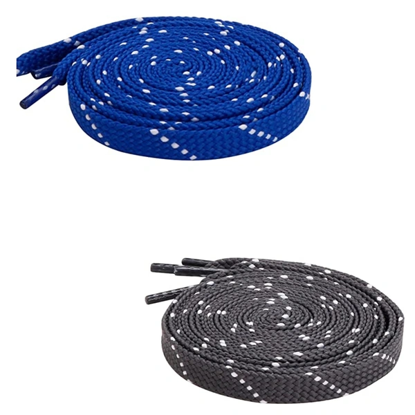 GRAH SANGRAH® 2 Pair (1 Pair Per Single Color) Flat Unisex Shoelaces For Casual, Running Sports Shoes Double Color Twil